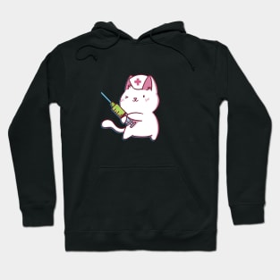 Awesome Cute Kawaii Cat Nurse Gift For Nurse Student and Cat Lover Hoodie